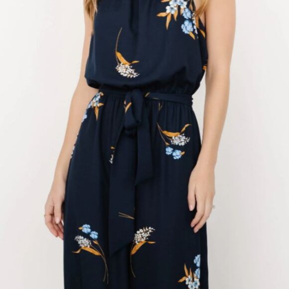 Baltic Born Navy Alameda Halter Jumpsuit NWT - Picture 5 of 5